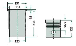 Case IH engine type: 6T-830 piston kit complete.