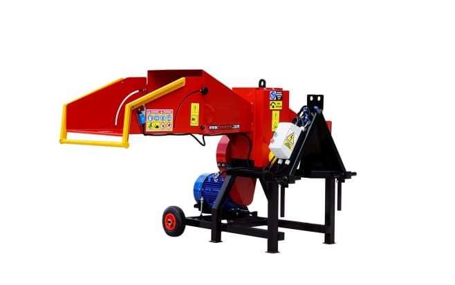 Remet RE-120 Wood Chipper – Electric 7.5 kW & PTO | Wood shredder up to 12 cm diameter