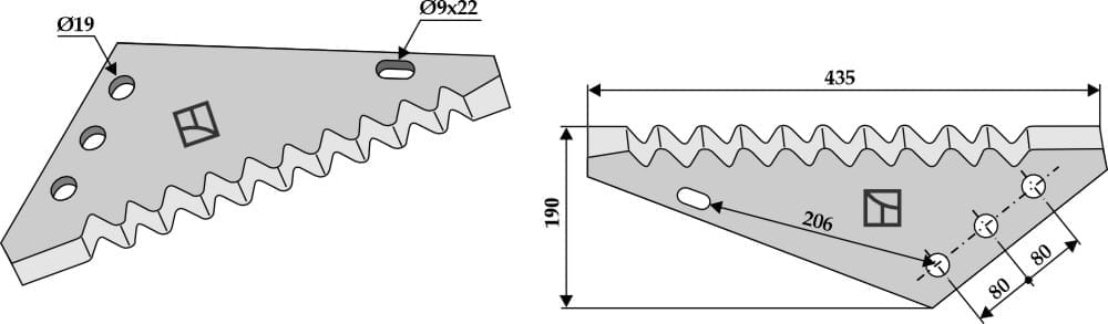 BL29570 Futtermischwagenmesser - passend zu Unifeed FM15133