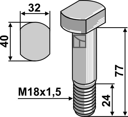 Screw M18x1.5 - 10.9
