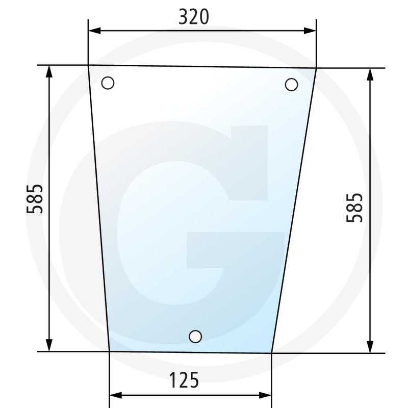 Windscreen bottom left
