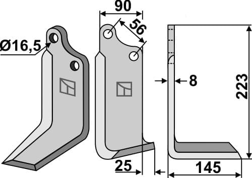 BL5529 Fräsmesser R - passend zu Maschio / Gaspardo 24100404