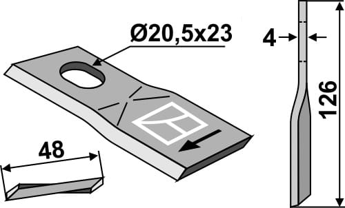 BL4382 Rotorklinge - passend zu Kuhn 56110900 / Kverneland KT5611090001