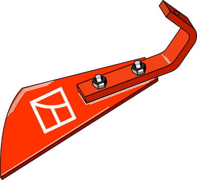 BL31-043L Abstreifer mit Haltebügel - links