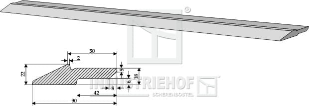 BL30024 Schürfschiene 90 x 22 mm