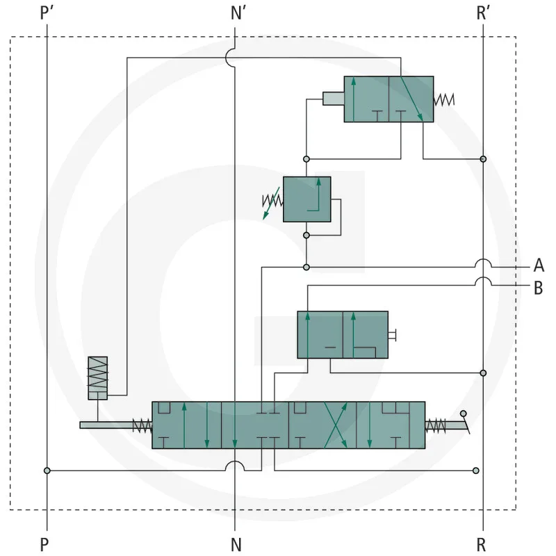 Control unit for the Bosch SB 7 -TB- system; limit switch on connection A; incl. lever