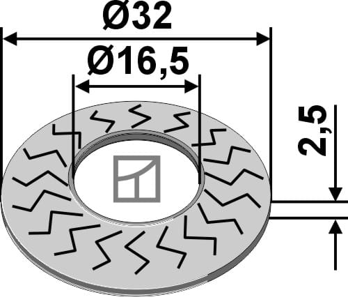 Disque de protection Ø32x2,5xØ16,5