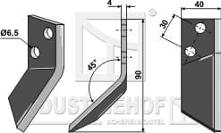 BL29558 Futtermischwagenmesser, rechts