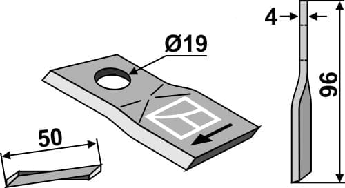 BL4362 Rotorklinge - passend zu Krone 001466911 / 001466912