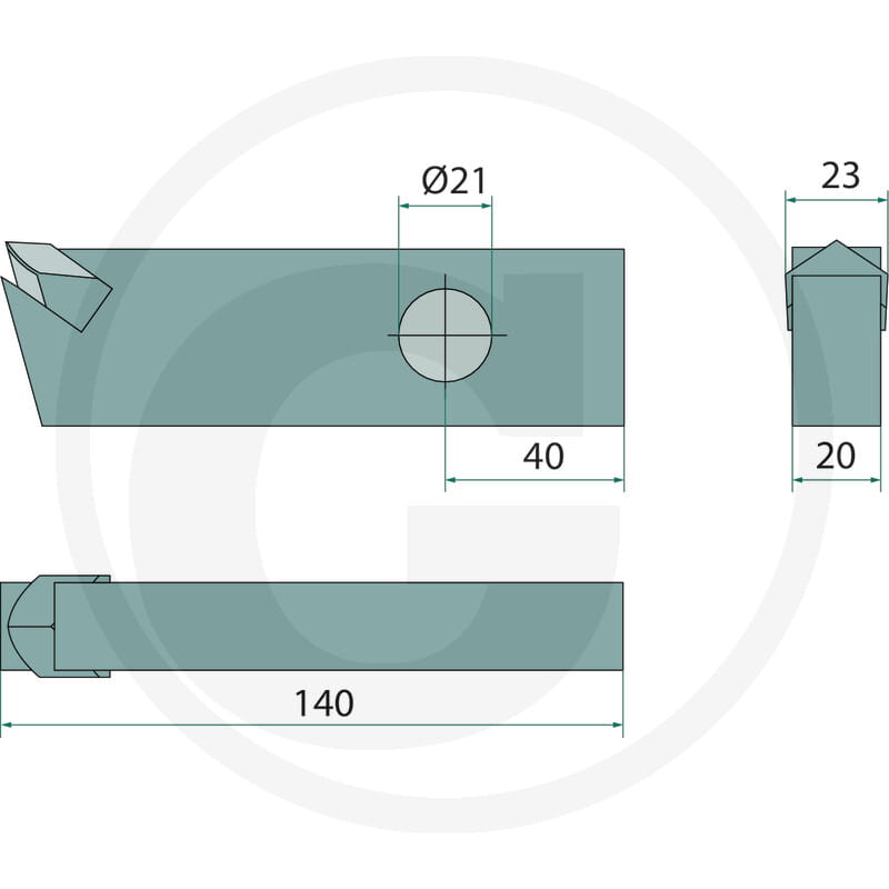 Carbide Schlegel Mitte Hartmetall - passend zu Prinoth SF900 H