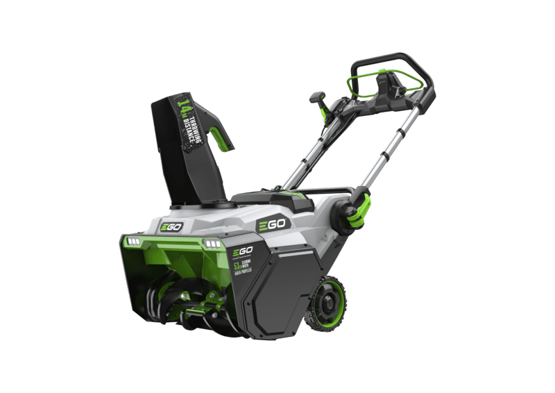 EGO Akku-Schneefräse 52 cm – Einstufig, Schneckenantrieb, bis 14 m Wurfweite