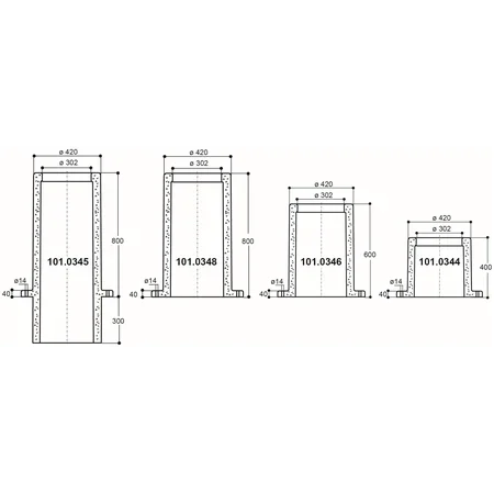Patura Thermo tube, installation height 80 cm + 30 cm