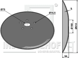 BL30080 Glatte Scheibe mit flachem Ansatz - Ø610