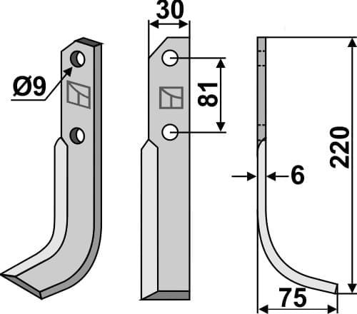 BL4791 Fräsmesser R - passend zu Bertolini 671013