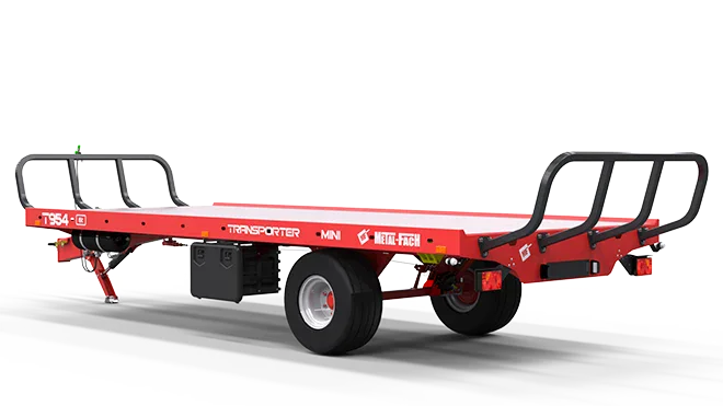 Metalfach Ballentransportwagen Mini mit Druckluftbremse – 22 Ballen | 7.800 kg zGG