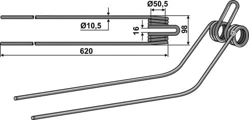 Federzinken - passend zu KUHN 5776 3700