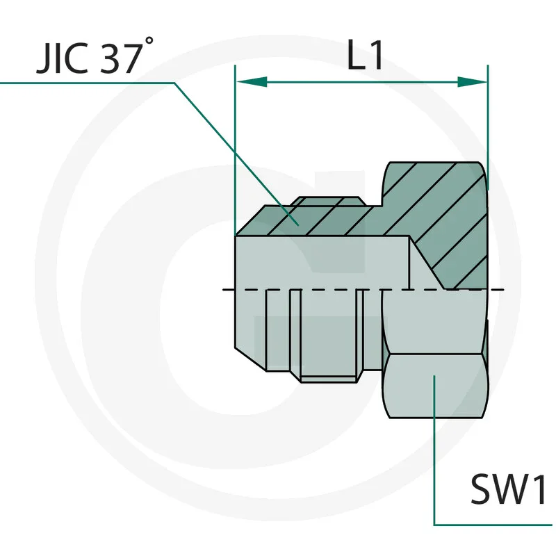 Einschraub Verschlusskappe - JIC 7/8"-14