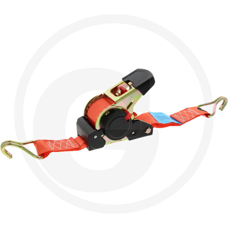 Ratchet strap with automatic retraction mechanism 3m x 50mm