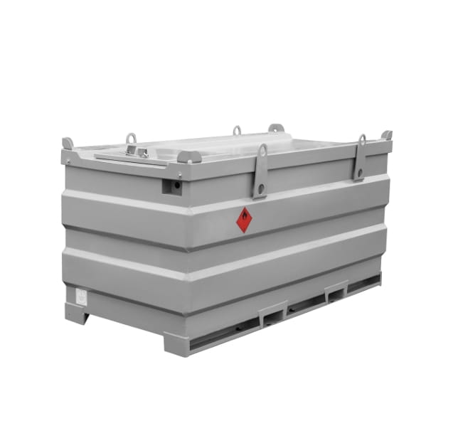 Pressol mobiSTEEL 2000 l ADR-Dieseltank doppelwandig mit 24 V Pumpe, Digitalzähler & 35 l/min Förderleistung