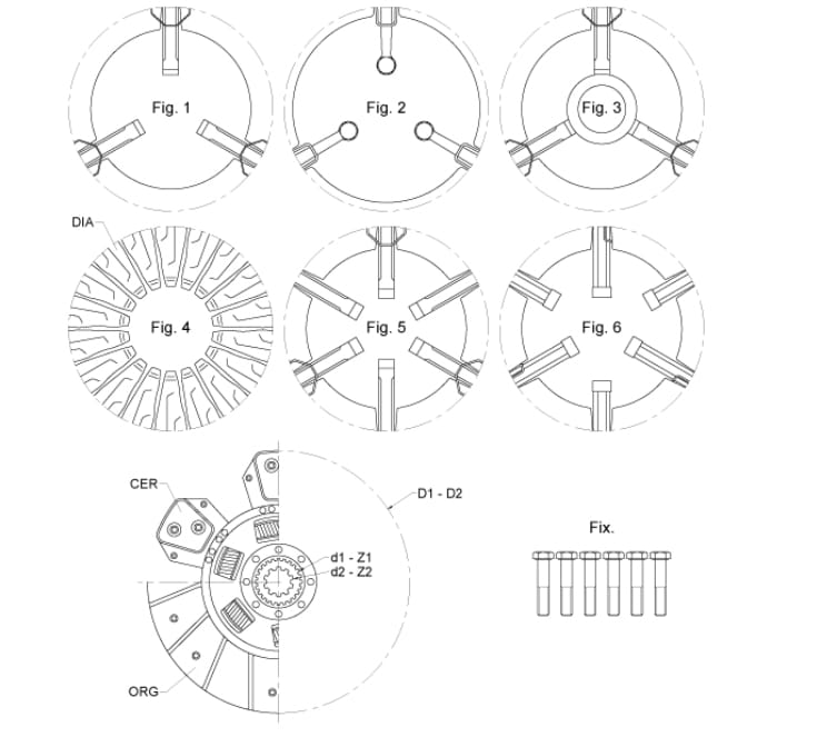 Doppelkupplung Zapfwelle - passend zu Deutz-Fahr D40/2, D40L, D4005, D3006, D4006