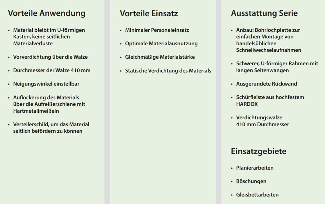 Kersten Baggerhobel / Planierhobel