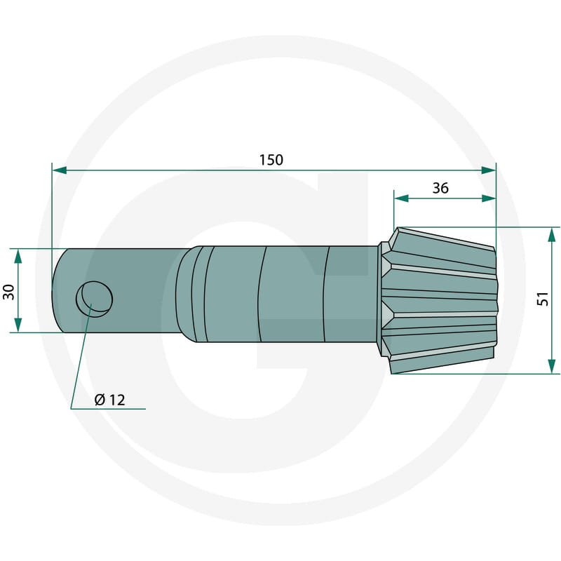 Kegelrad 10 Zähne - passend zu Kuhn  GA 230G, 280G, 280GM, 300G, 300GM, 300GT, 300VR, 301G, 301GM, 3200GT, 3201G, 3201GM , 3501GM, GA3501S