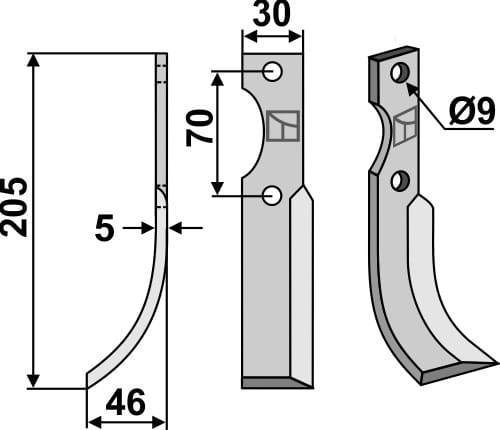 BL5229 Fräsmesser L - passend zu Honda F300