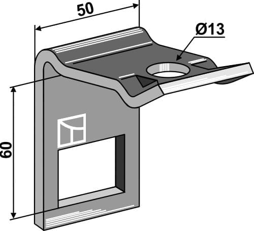BL28602 Halter für Zinken 32 x 10 mit Verstärkungsfeder 32 x 10