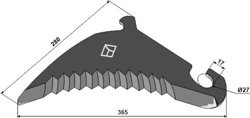 BL29812 Rundballenmesser - passend zu CLAAS 0008415991
