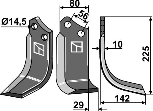 Side panel - right - in the direction of travel