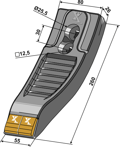 BL22730 Scharspitze Hartmetall - passend zu Väderstad 205006
