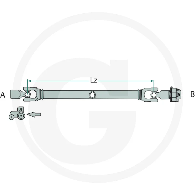 BLUELINE driveshaft with shear bolt coupling