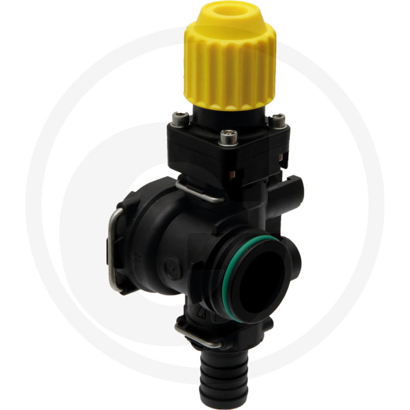 ARAG proportional control valve series 463T, manual, with T5 fork connection and 25 mm nozzle