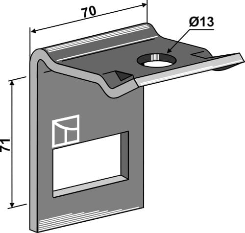 BL28631 Halter für Zinken 45x12 - passend zu Kerner Galaxis 1208211 / EA12-005.368