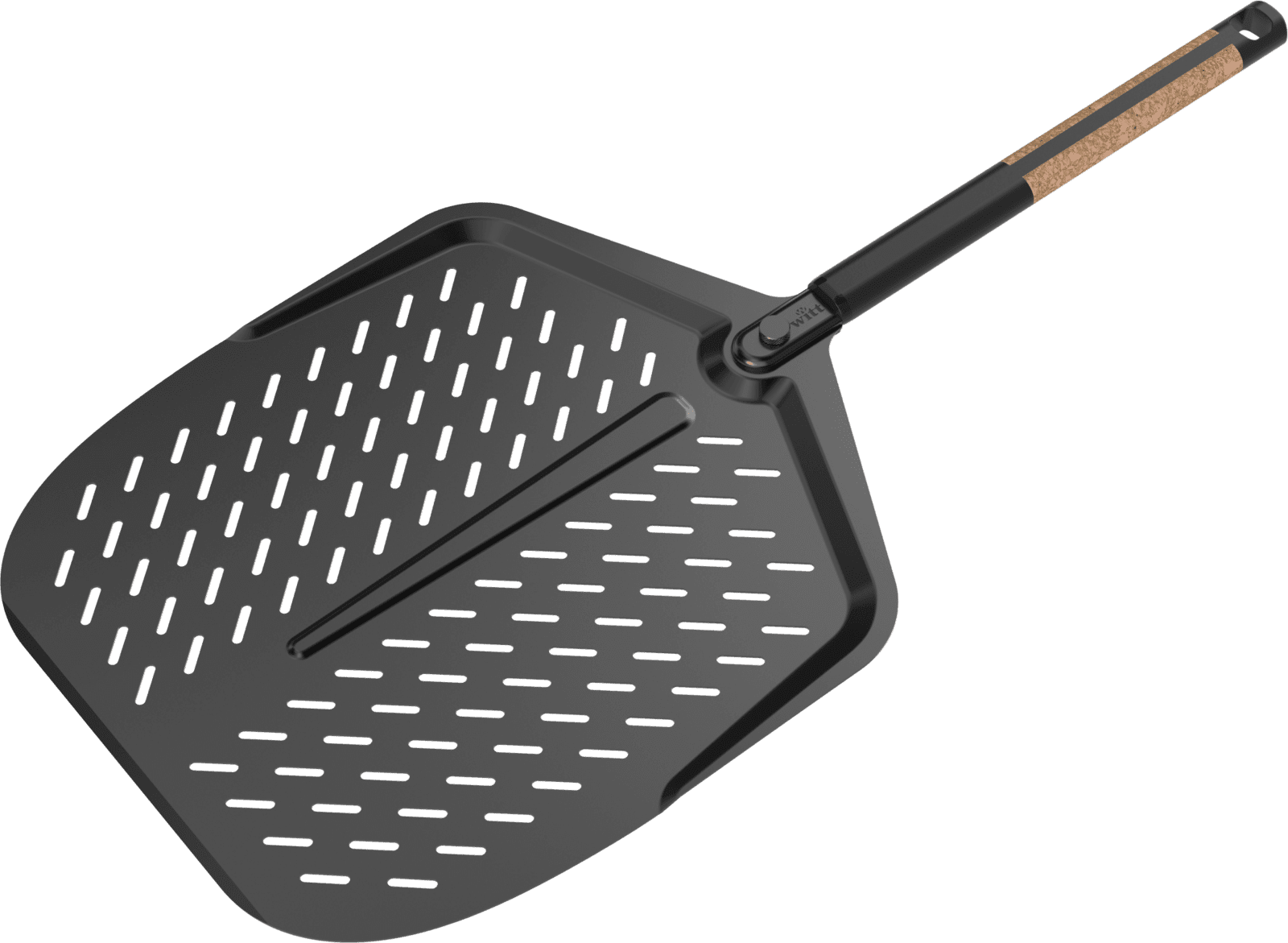 Witt Pizza-Schieber 14 Zoll / 36 cm - Black Edition - Aluminium mit Korkgriff
