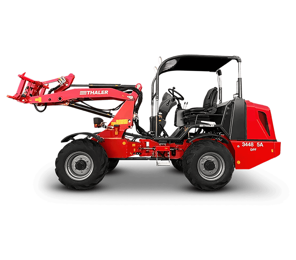 Thaler 3448 H-5A – 5-axle steer loader with 48 hp & high-performance hydraulics