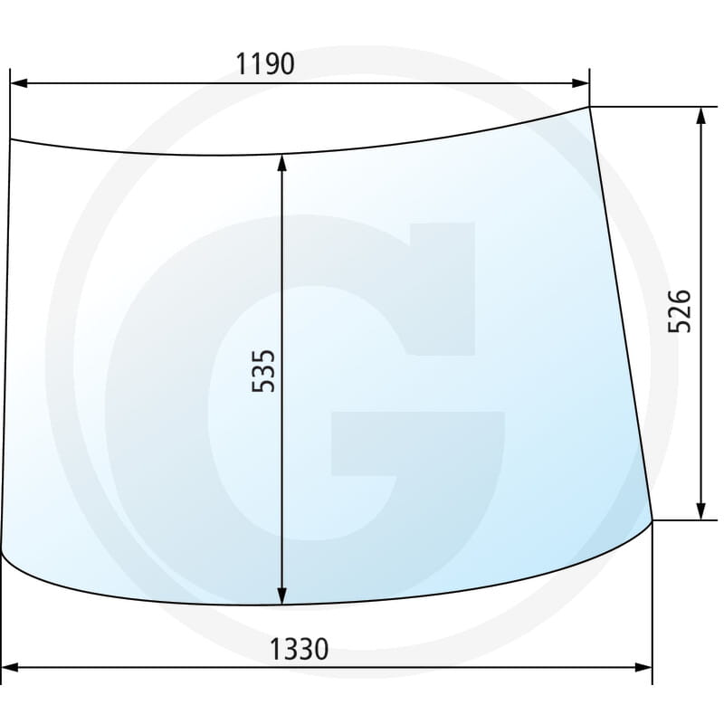 Frontscheibe - passend zu Kabine Fritzmeier M