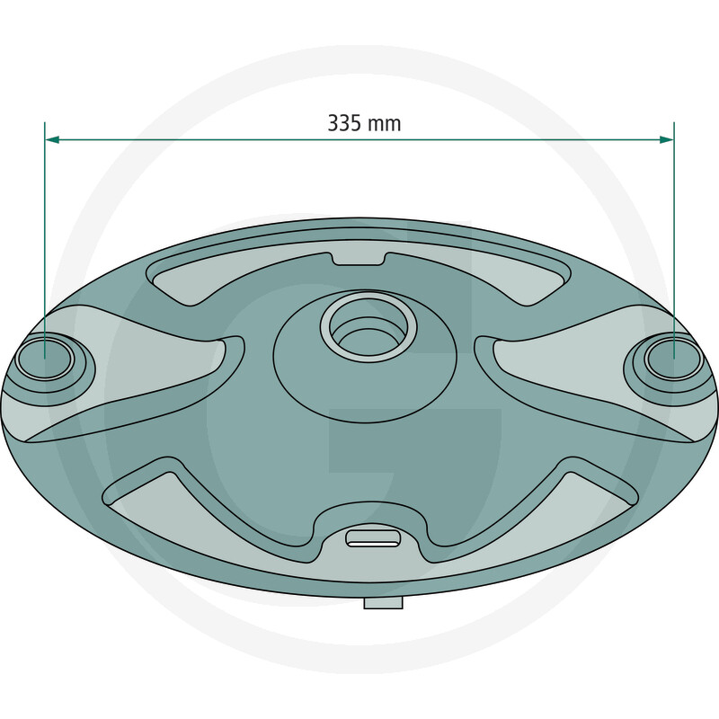 Mähscheibe 335mm - passend zu Kuhn GMD 44, 55, 66, 77