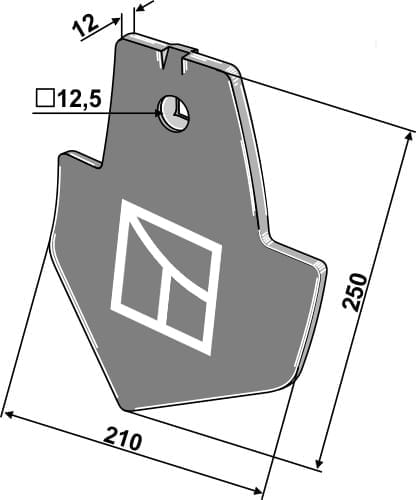 BL23783 Vorschar 250mm - passend zu Väderstad 454338 - 454338.1