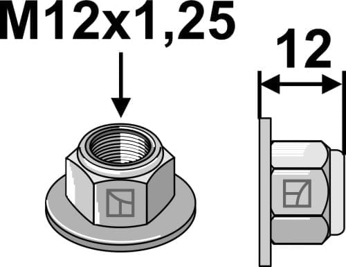 BL2739 Selbstsichernde Bundmutter - Gedrückt - M12x1,25 8.8 - 30-12BM