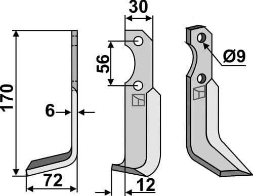 BL4802 Fräsmesser L - passend zu Bertolini 15518