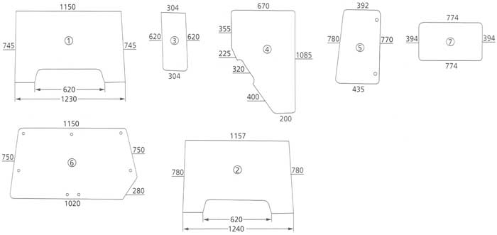 BL17136 Seitenscheibe rechts und links