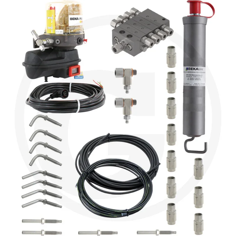 Groeneveld-Beka progressive central lubrication system - Caterpillar wheel loaders CAT 906M, 907M, 908M, with 19 lubrication points