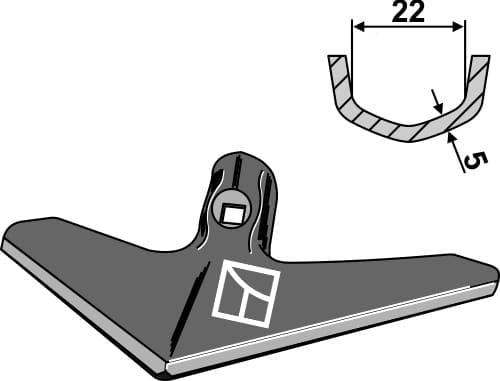 ET50833 Gänsefußschar - passend zu Lemken Kompaktor / Korund - 3374356