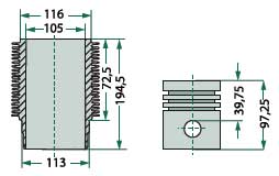 Complete piston kit - suitable for Same Explorer II 90T, Silver 80, Silver 90