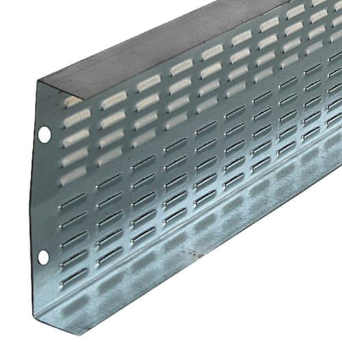 Slotted sheet metal cover for wood chip drying - 3000x195x45mm bent / punched