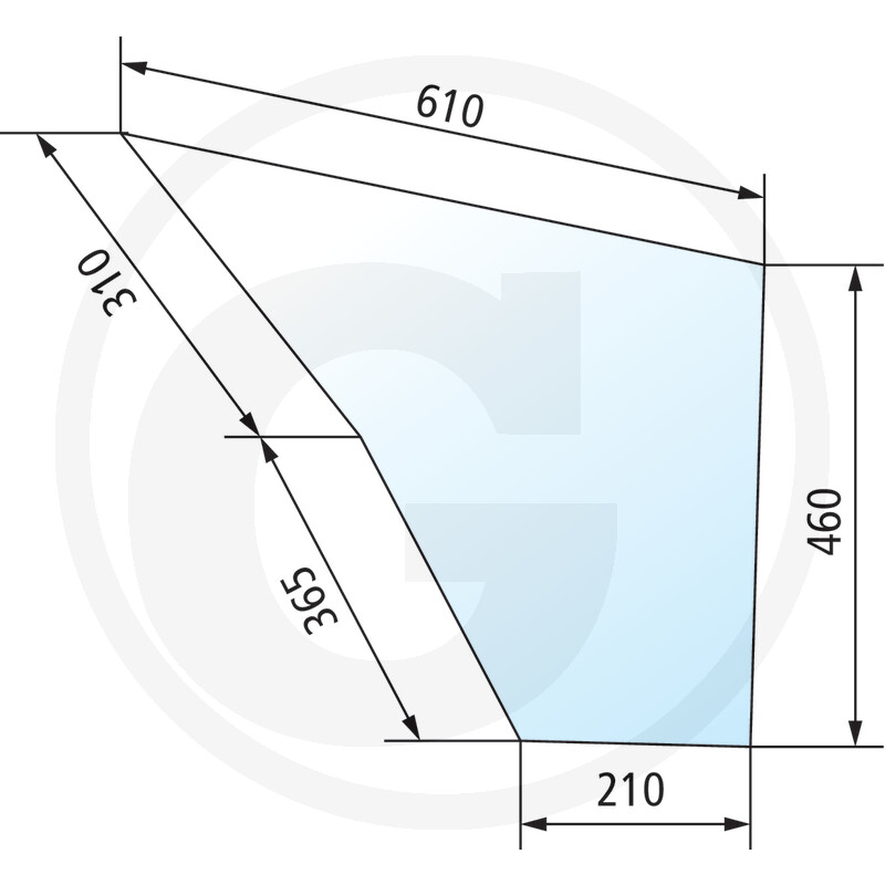 Türscheibe unten - passend zu Fendt Farmer 100
