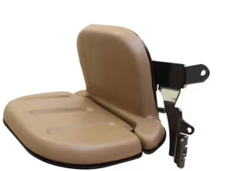 Brown PVC passenger seat - compatible with John Deere