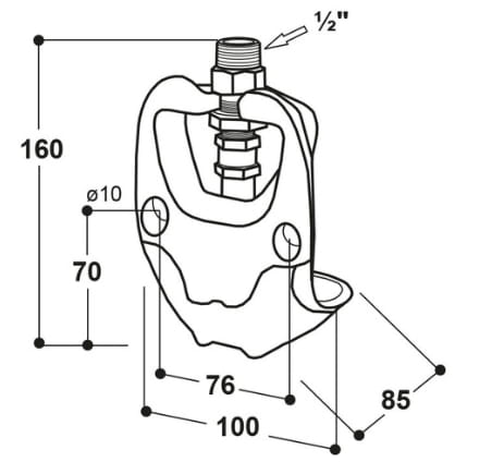 Suevia piglet drinking trough model 140P-VA