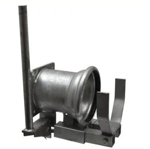 Italian system (Berselli) quick coupler 8" with M-part 8" galvanized without venting